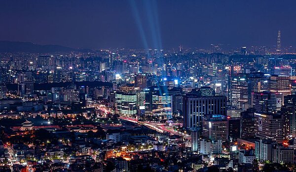 Seoul in Südkorea bei Nacht