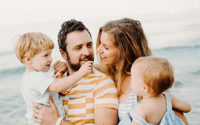 Familie am Strand