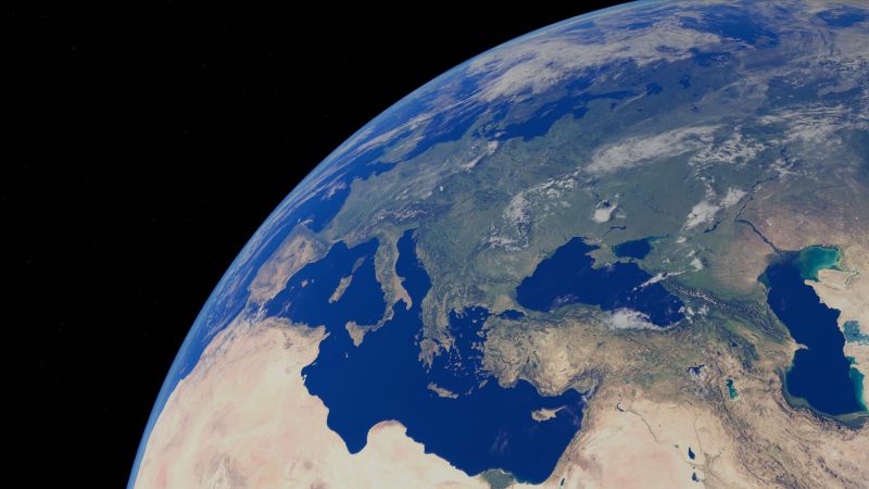 Die Erde aus dem Weltraum, Europa und Nordafrika im Fokus